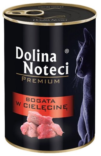 dolina noteci premium kot bogata w cielęcinę puszka 400g karma mokra dla kota