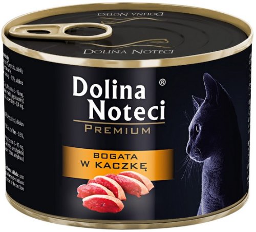 dolina noteci premium kot bogata w kaczkę puszka 185g karma mokra dla kota