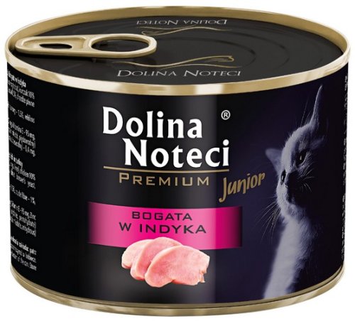 dolina noteci premium kot junior bogata w indyka puszka 185g karma mokra dla kota