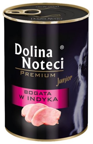 dolina noteci premium kot junior bogata w indyka puszka 400g karma mokra dla kota