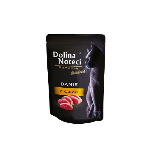 dolina noteci premium kot sterilised danie z kaczki saszetka 85g karma mokra dla kota