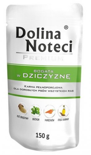 dolina noteci premium bogata w dziczyznę saszetka 150g  zestaw 10szt. karma mokra dla dorosłych psów