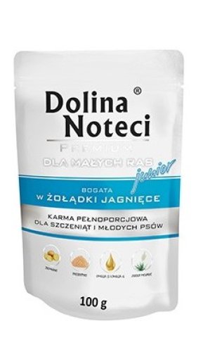 dolina noteci premium pies junior Żołądki jagnięce saszetka 100g karma mokra dla psa