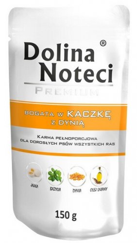 dolina noteci premium bogata w kaczkę z dynią saszetka 150g  zestaw 10szt. karma mokra dla dorosłych psów