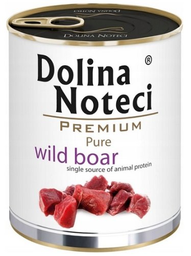 dolina noteci premium pies pure dzik puszka 800g karma mokra dla psa