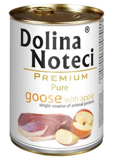 dolina noteci premium pure gęś i jabłko puszka 400g  zestaw 12szt. monobiałkowa karma mokra dla psów