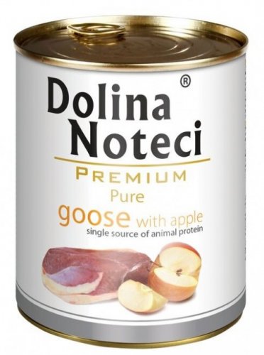 dolina noteci premium pure gęś i jabłko puszka 800g monobiałkowa karma mokra dla psów