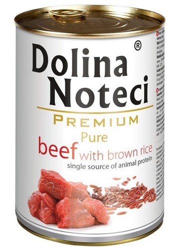 dolina noteci premium pure wołowina i ryż puszka 400g  zestaw 30szt. monobiałkowa karma mokra dla psów