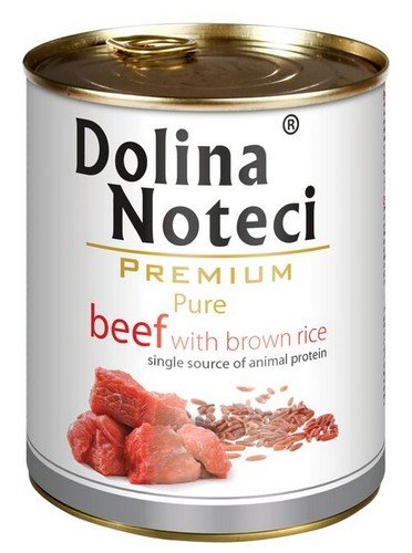 dolina noteci premium pure wołowina i ryż puszka 800g monobiałkowa karma mokra dla psów