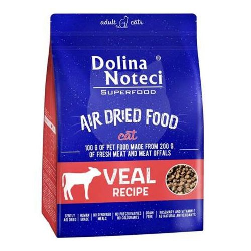 dolina noteci superfood danie z cielęciny karma suszona dla kota 1 kg karma sucha dla kota