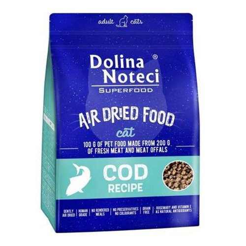 dolina noteci superfood danie z dorsza karma suszona dla kota 1 kg karma sucha dla kota