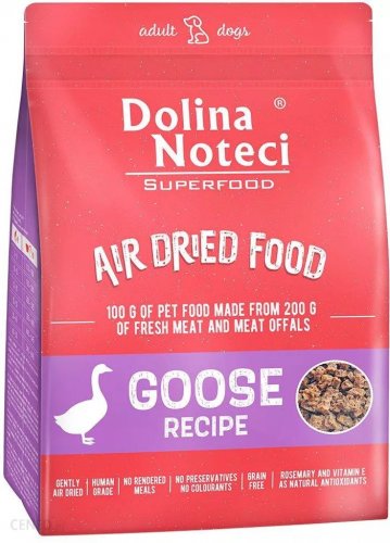 dolina noteci superfood danie z gęsi dla psa 1kg  karma sucha dla dorosłych psów