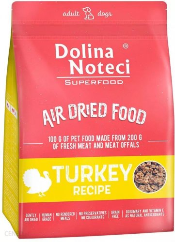 dolina noteci superfood danie z indyka dla psa 1kg  karma sucha dla dorosłych psów