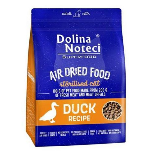 dolina noteci superfood danie z kaczki karma suszona dla kota po sterylizacji 1kg karma sucha dla kota