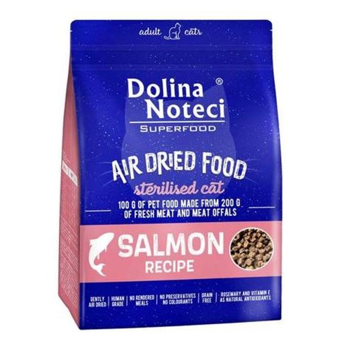 dolina noteci superfood danie z łososia karma suszona dla kota po sterylizacji 1 kg karma sucha dla kota