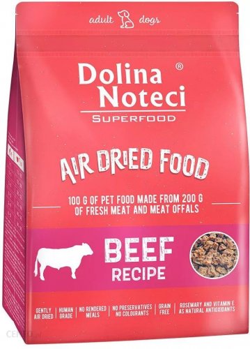 dolina noteci superfood danie z wołowiny dla psa 1kg  karma sucha dla dorosłych psów