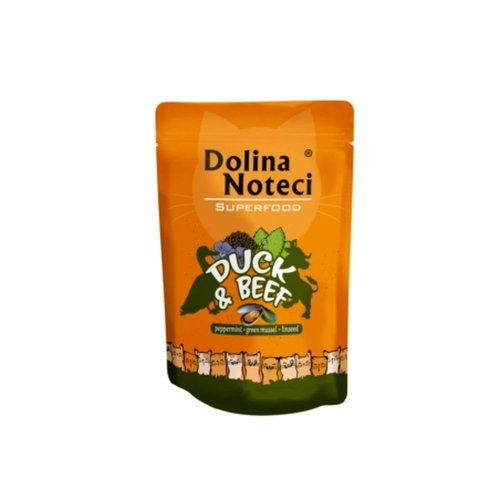 dolina noteci superfood mokra karma dla kota kaczka i wołowina saszetka 85g karma mokra dla kota