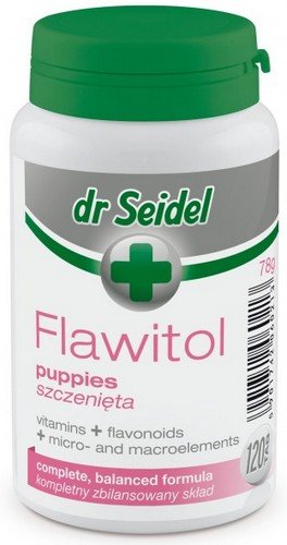 dr seidel flawitol dla szczeniąt 120 tabletek  zestaw 2szt. multiwitamina dla szczeniąt