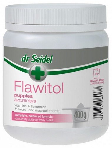 dr seidel flawitol dla szczeniąt proszek 400g multiwitamina dla szczeniąt (flawitol różowy)