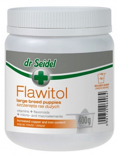 dr seidel flawitol dla szczeniąt ras dużych proszek 400g multiwitamina dla szczeniąt dużych ras (flawitol pomarańczowy)