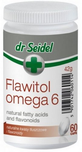 dr seidel flawitol omega 6 60 kapsułek na problemy skórne i sierść