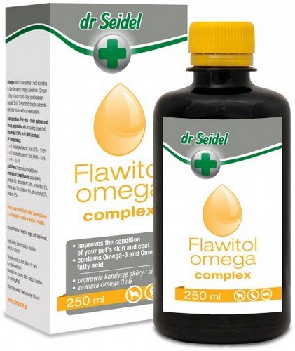 dr seidel flawitol omega complex 250ml  zestaw 2szt. na zdrową skórę i piękną sierść