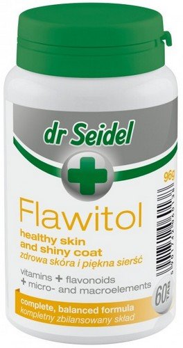 dr seidel flawitol zdrowa skóra i piękna sierść 60 tabl. dla psów z problemami skórnymi