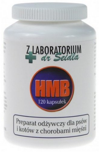 dr seidel hmb 120 kapsułek + 20% gratis  zestaw 2szt. preparat odżywczy dla psów i kotów