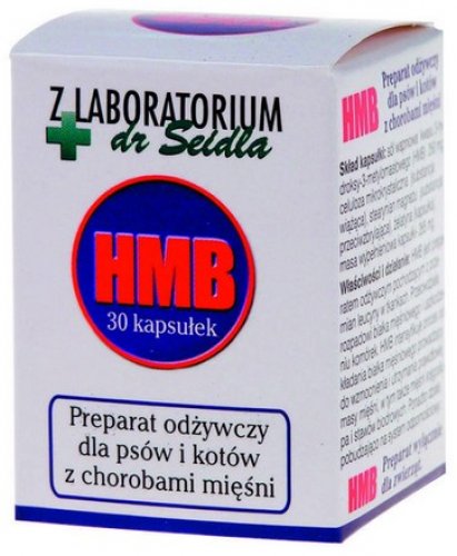 dr seidel hmb 30 kaps. + 20% gratis preparat odżywczy dla psów i kotów