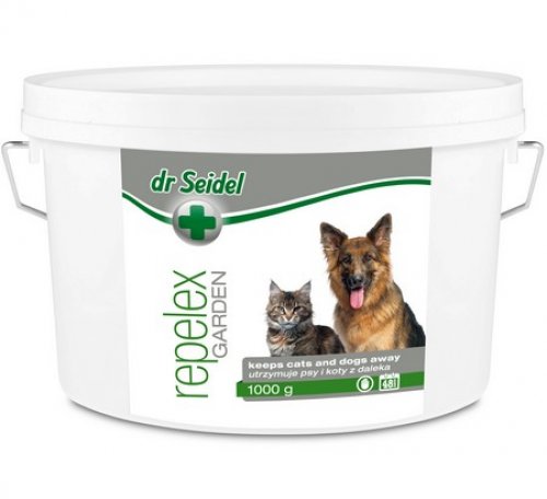dr seidel repelex garden preparat odstraszajacy psy i koty 1kg  zestaw 2szt. duże opakowanie specjalnie do ogrodów