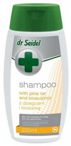 dr seidel szampon dla psów z dziegciem i biosiarką 220ml 