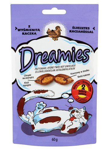 whiskas dreamies przysmak o smaku kaczki 60g chrupiące paszteciki