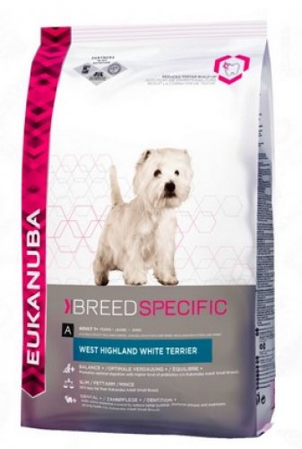 eukanuba west highland white terrier 2,5kg dla dorosłych psów white terrier i innych