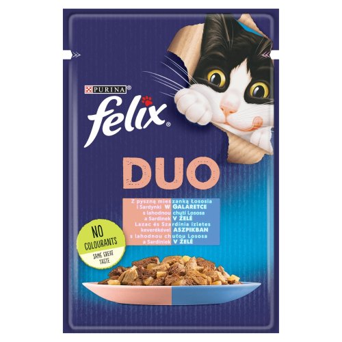 felix fantastic duo z łososiem i sardynkami 85g w galaretce
