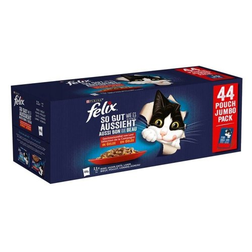 felix fantastic mięsne smaki w galarecie 44 x 85g wołowina, kaczka, jagnięcina, kura