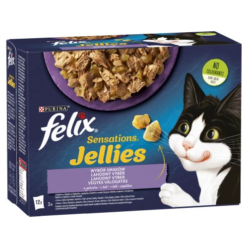 felix sensations jellies wybór smaków w galaretce 12 x 85g karma mokra dla kota