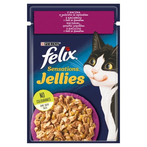 felix sensations jellies z kaczką w galaretce saszetka 85g karma mokra dla kota