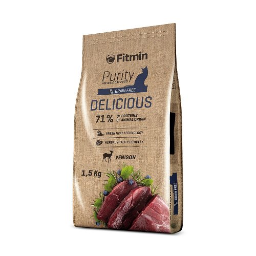 fitmin cat purity delicious 1,5kg bez zbóż, dla wybrednych kotów