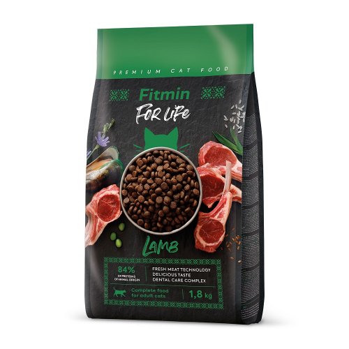 fitmin for life cat adult lamb 1,8kg z jagnięciną dla dorosłych kotów