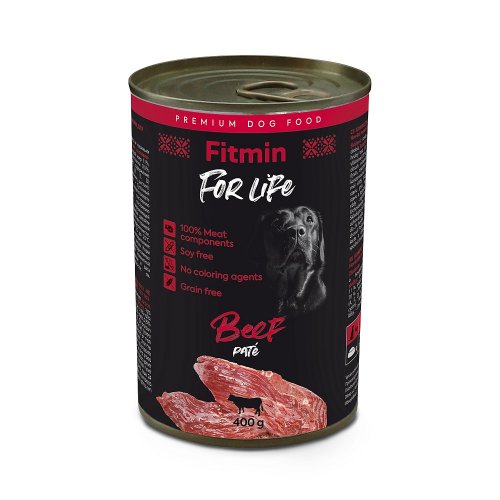fitmin for life z wołowiną 400g puszka karma mokra dla psa