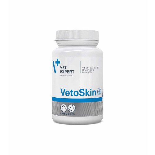 vetexpert vetoskin 90 kapsułek dla psów i kotów z zaburzeniami dermatologicznymi