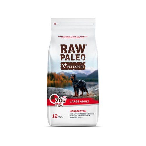 vetexpert raw paleo puppy large beef 12kg monoproteinowa karma dla szczeniąt dużych ras