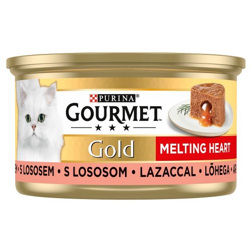 gourmet gold melting heart z łososiem 85g  pakiet 24szt. karma dla kota