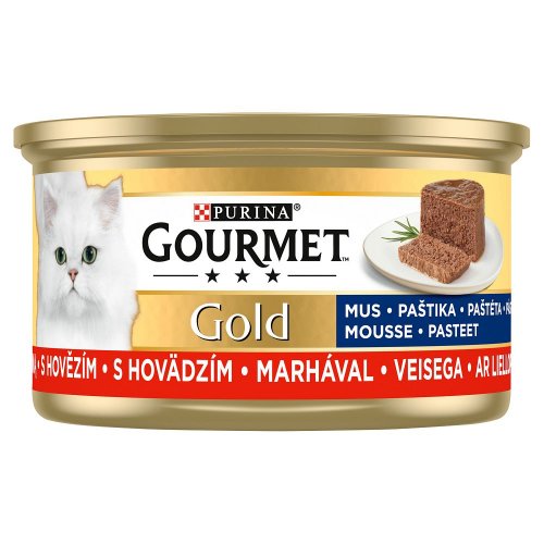 gourmet gold mus z wołowiną 85g karma dla kota