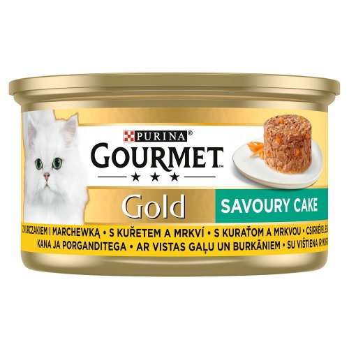 gourmet gold savoury cake z kurczakiem i marchewką 85g karma dla kota