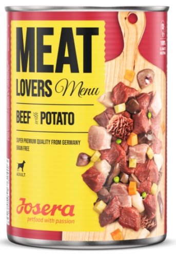 josera meat lovers menu wołowina z ziemniakami puszka 400g karma mokra dla psa
