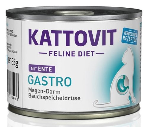 kattovit feline diet gastro kaczka puszka 185g karma mokra dla kota