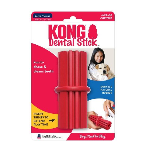 kong dental stick l czyści zęby dużym psom