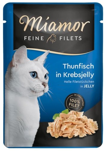 miamor feine filets tuńczyk & galaretka krabowa saszetka 100g karma mokra dla kota