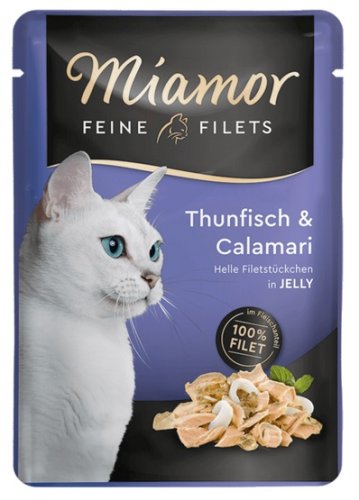 miamor feine filets tuńczyk & kalmary saszetka 100g karma mokra dla kota